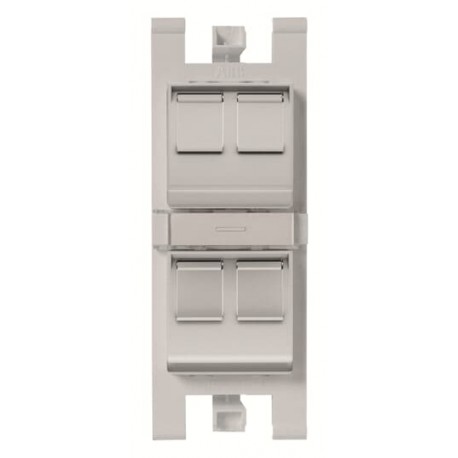 Niessen 2CLA101680T1301 Soporte 45º para 4x RJ45 con pers. PL